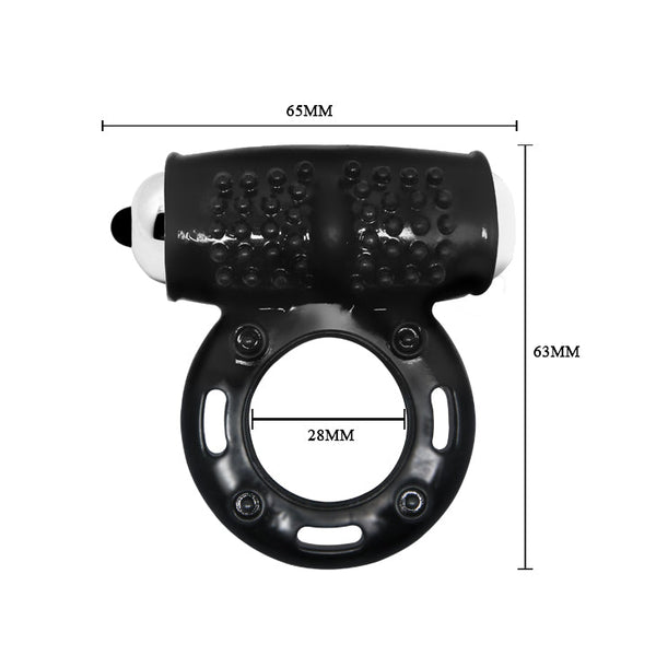 Anello Fallico Vibrante con Texture Stimolante