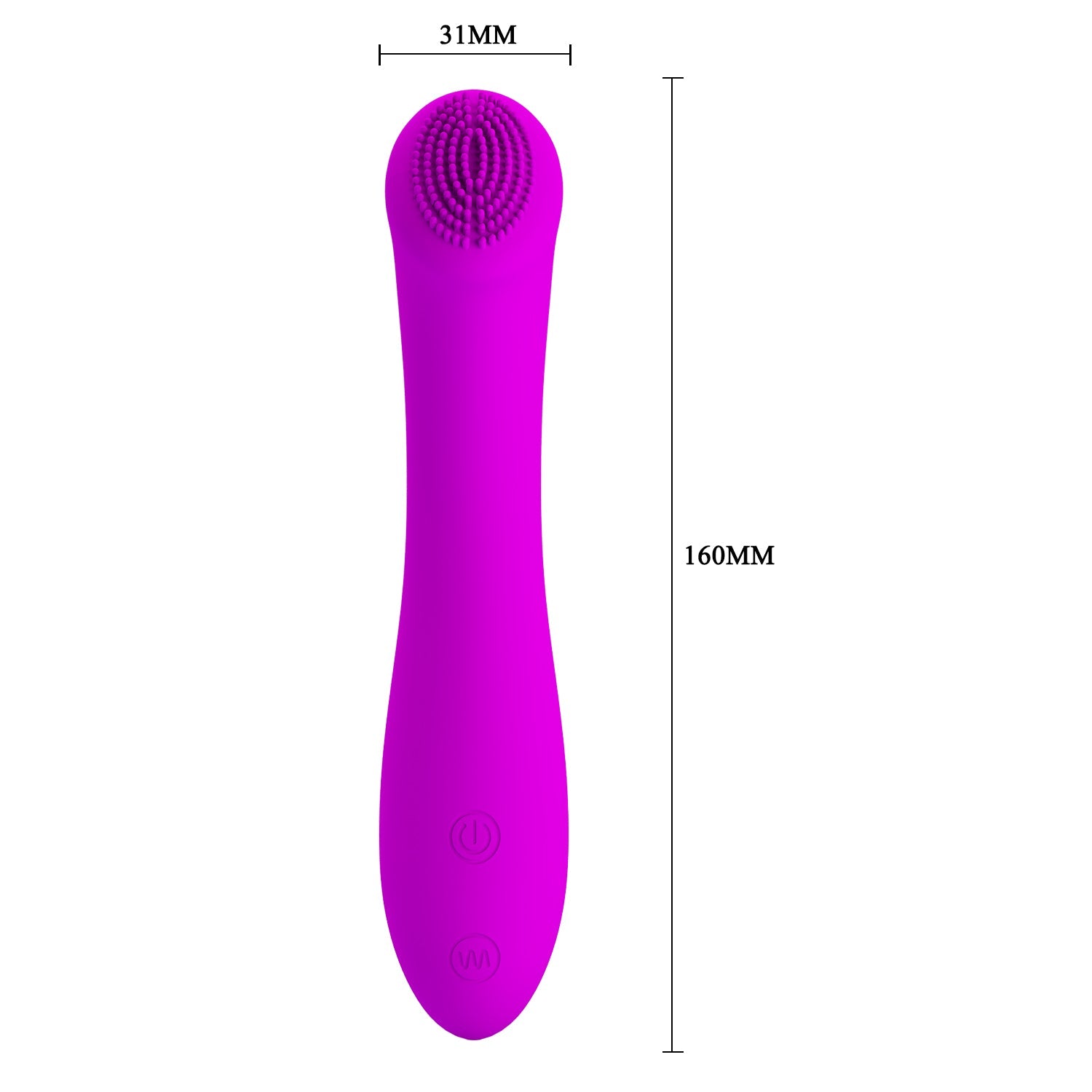 Len Vibratore Punto G con Rilievi Stimolanti e 30 diverse modalità di vibrazione