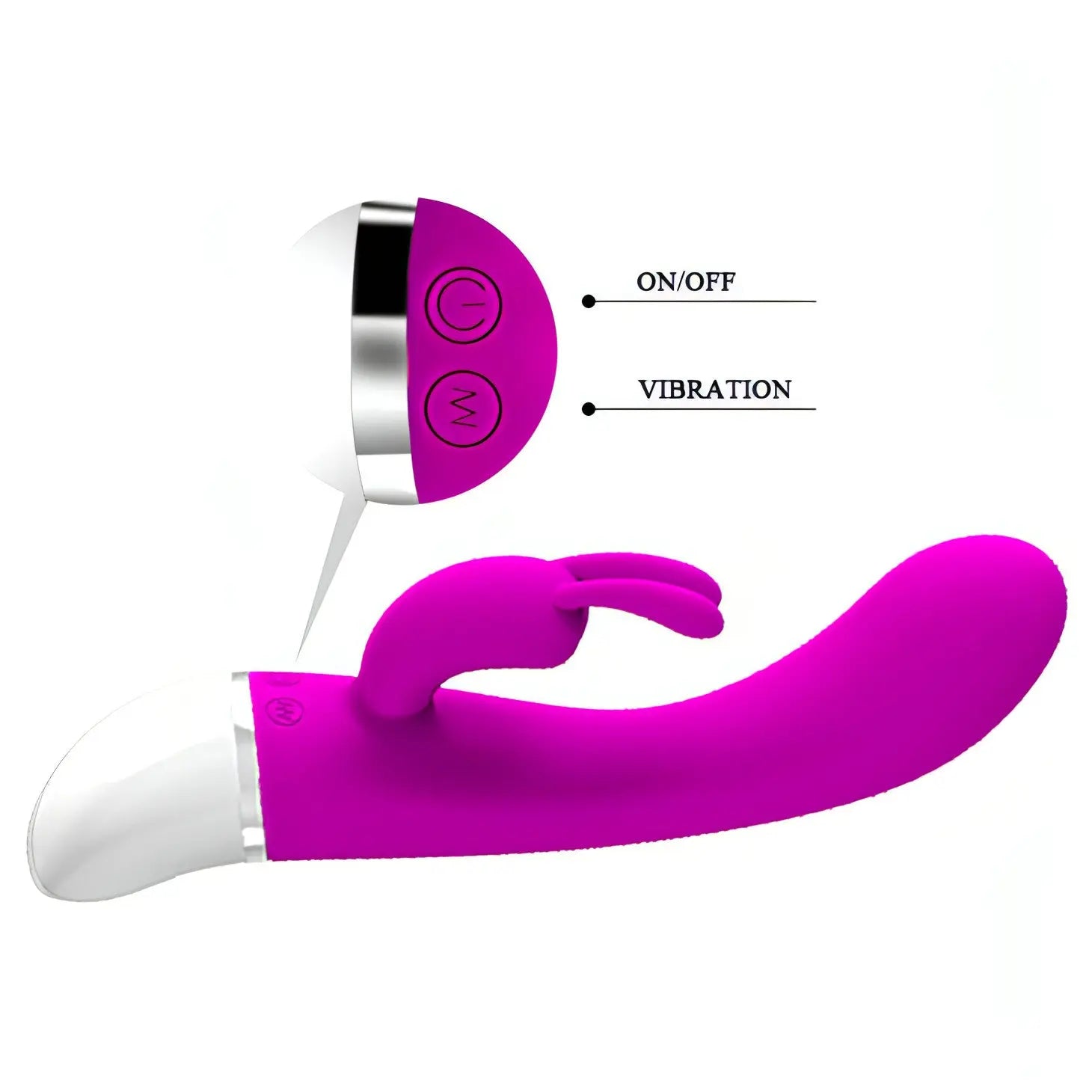 Freda Vibratore Rabbit con 30 diversi programmi di vibrazione - Silicone Medicale