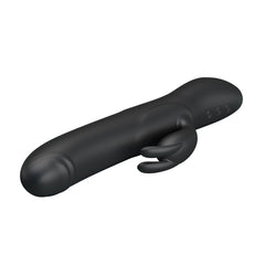 Vibratore Rabbit rotante e vibrante - Silicone, Nero