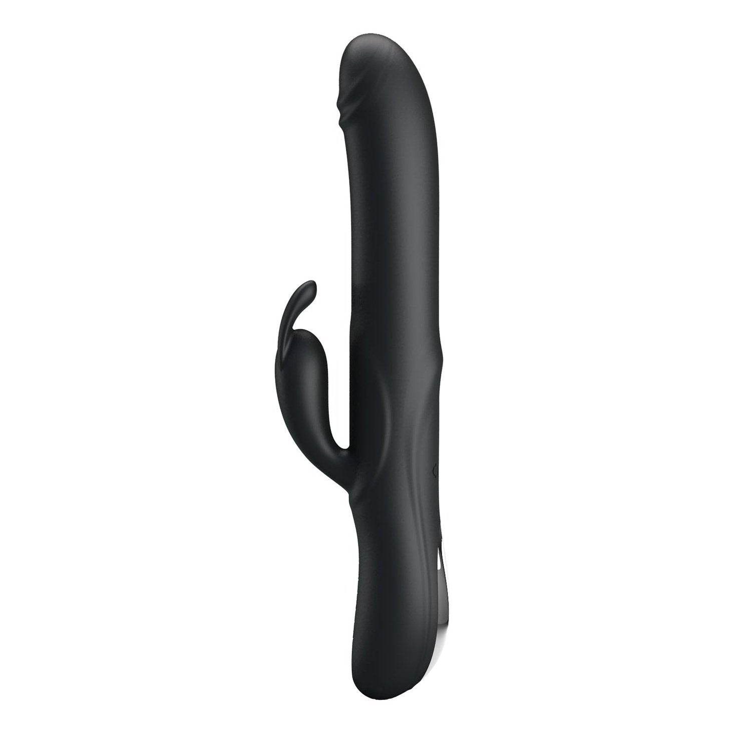 Vibratore Rabbit rotante e vibrante - Silicone, Nero