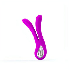 Ulysses Vibratore Rabbit con 12 diversi programmi di vibrazioni e Memory Function - Silicone, Ricaricabile, Viola