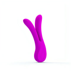 Ulysses Vibratore Rabbit con 12 diversi programmi di vibrazioni e Memory Function - Silicone, Ricaricabile, Viola