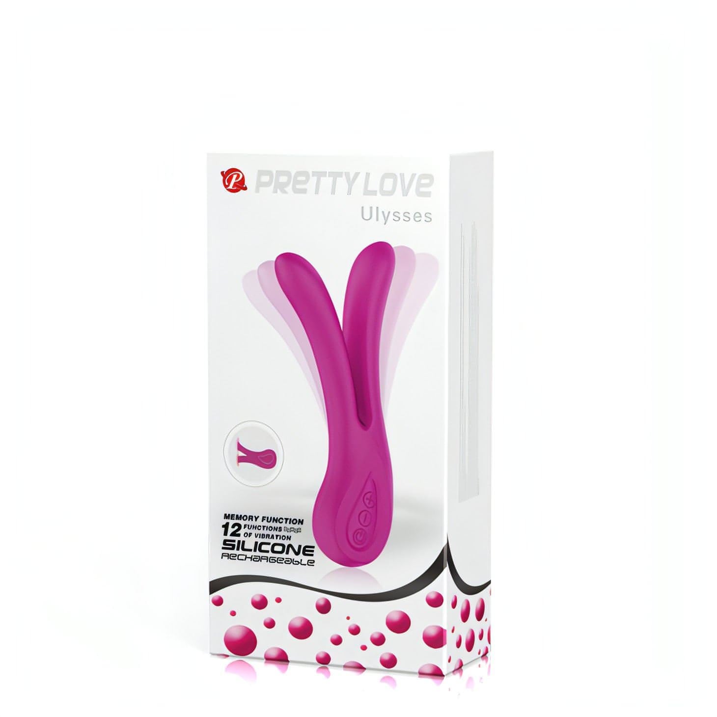 Ulysses Vibratore Rabbit con 12 diversi programmi di vibrazioni e Memory Function - Silicone, Ricaricabile, Viola