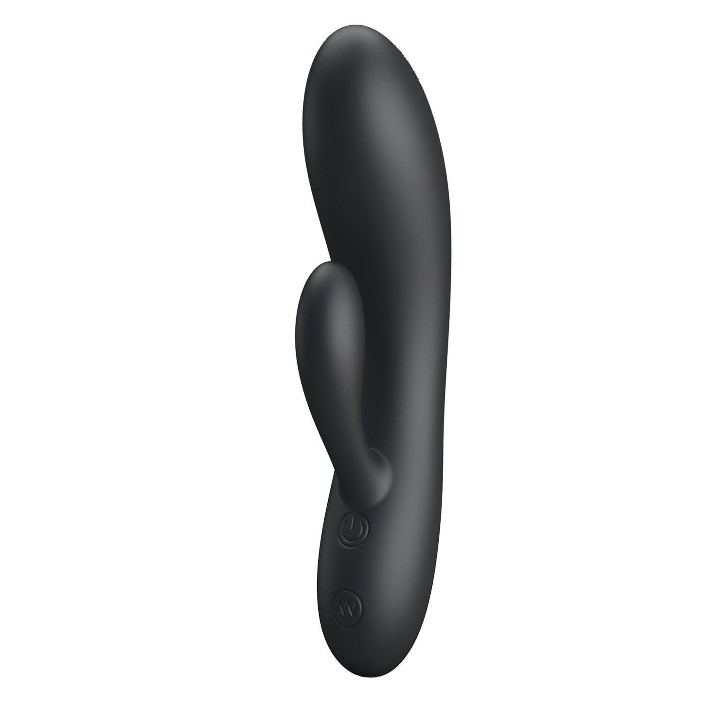 Matt Vibratore Rabbit realizzato in 100% Silicone Medicale, 30 diversi programmi di vibrazione - Ricaricabile, Anallergico, Nero