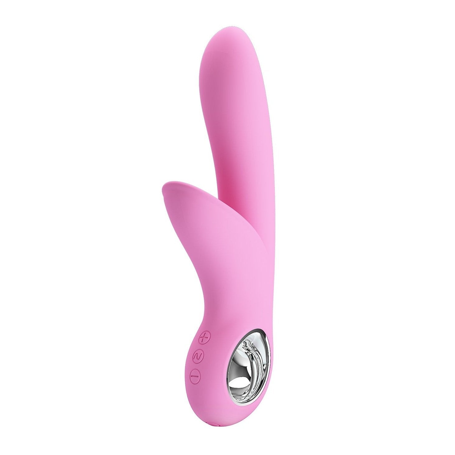 Vibratore Rabbit con stimolatore vaginale e anello per il mantenimento in metallo - 7 modalità di vibrazione, Ricaricabile