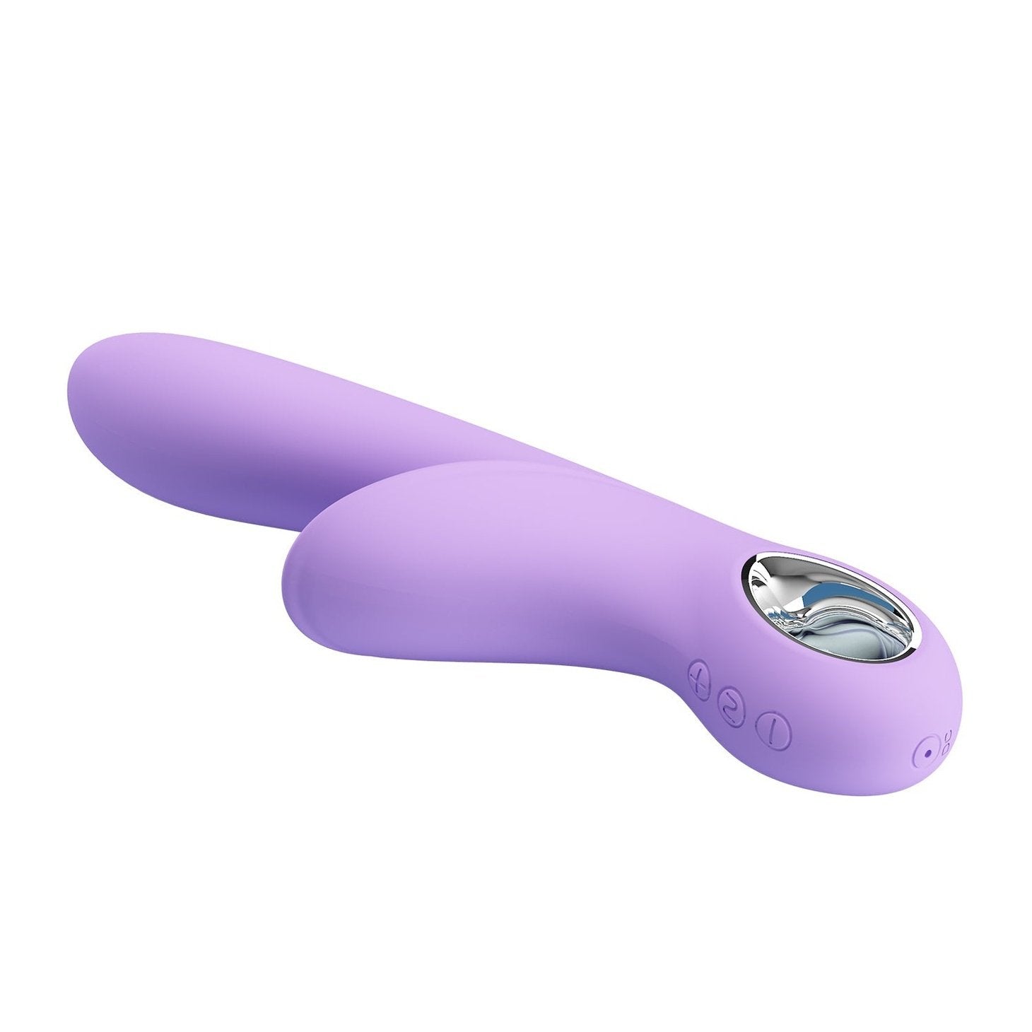 Vibratore Rabbit con stimolatore vaginale e anello per il mantenimento in metallo - 7 modalità di vibrazione, Ricaricabile