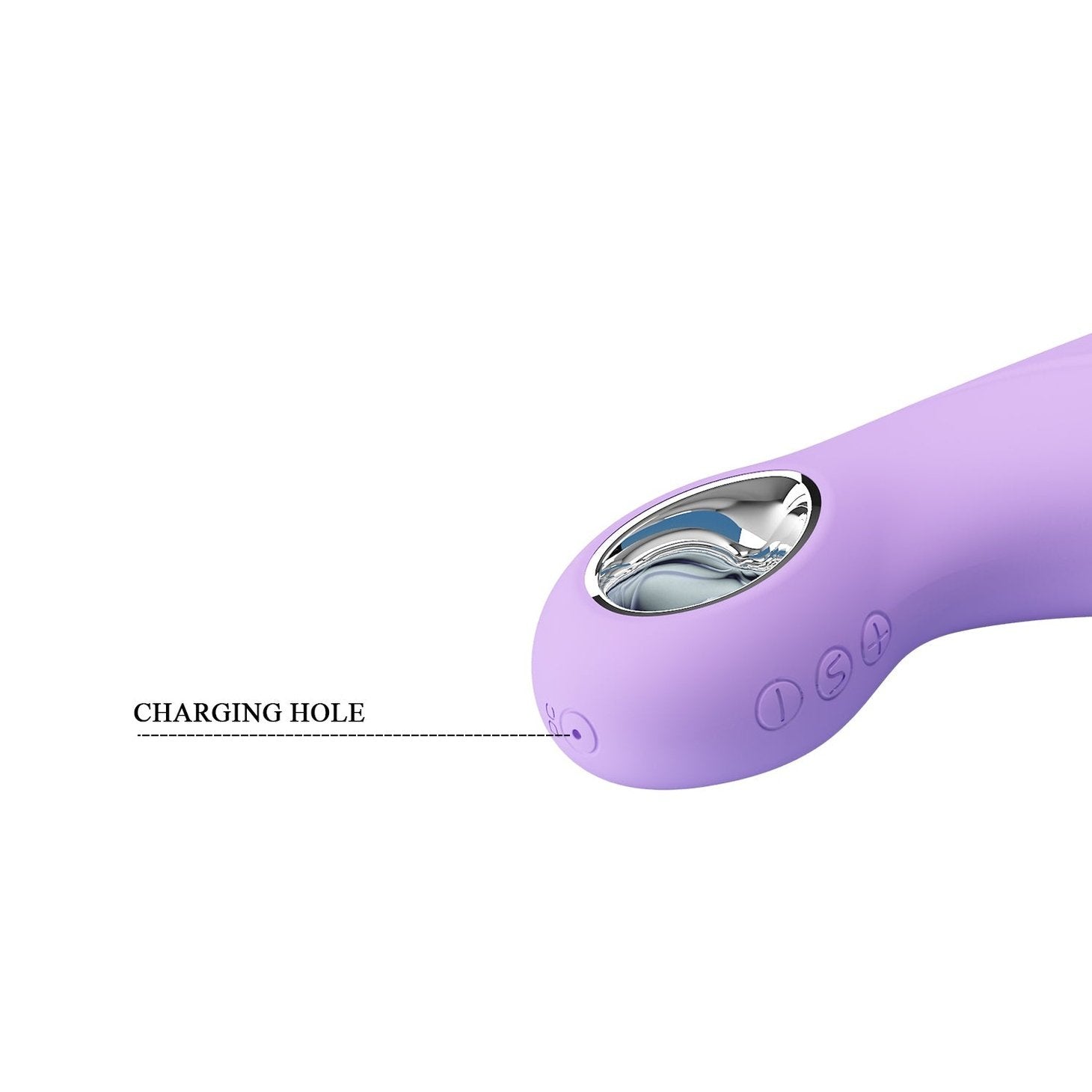 Vibratore Rabbit con stimolatore vaginale e anello per il mantenimento in metallo - 7 modalità di vibrazione, Ricaricabile