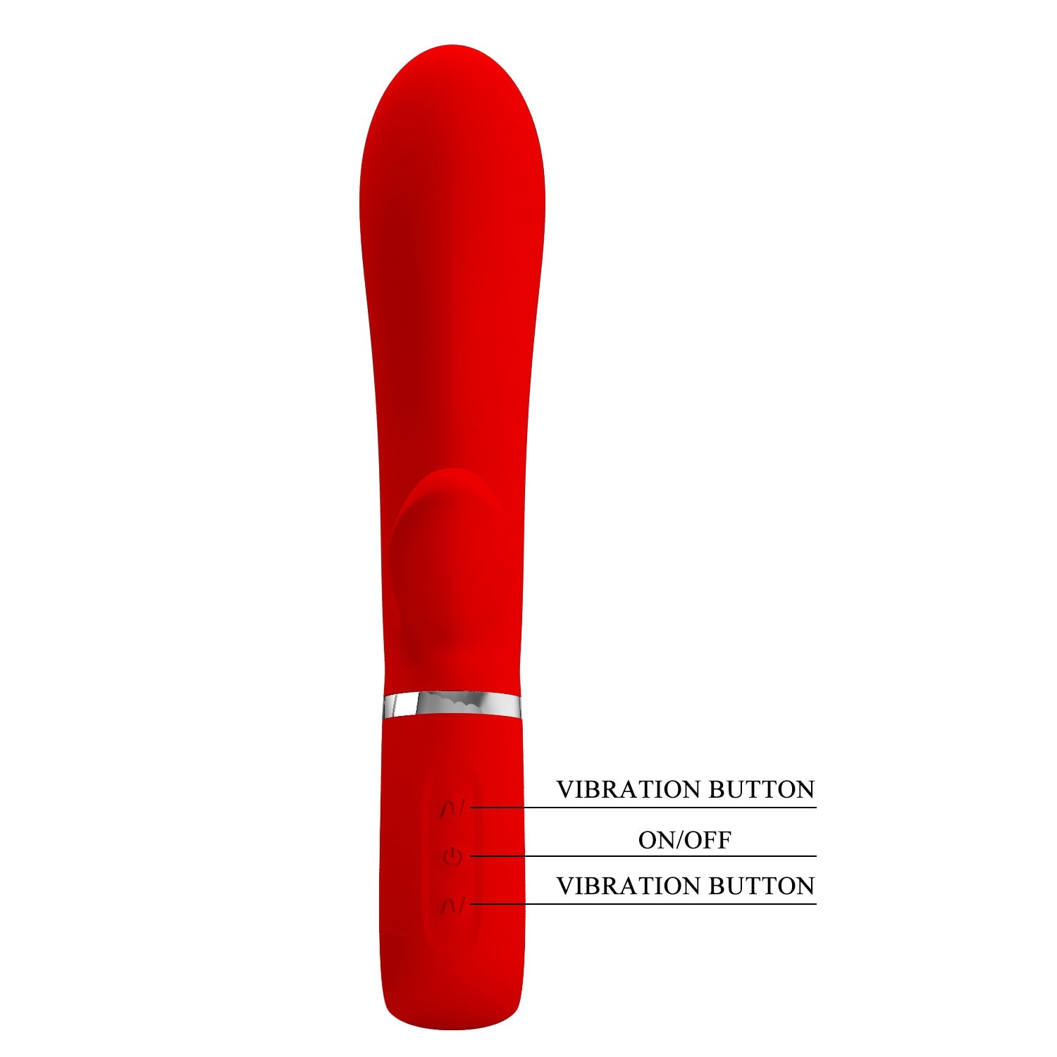 Vibratore Rabbit in 100% Silicone Medicale con 12 diverse modalità di vibrazione, Ricaricabile