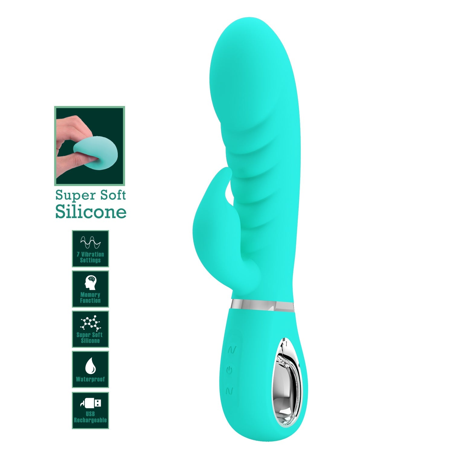 Vibratore Rabbit in 100% Silicone Medicale con Scanalature Extra Stimolanti