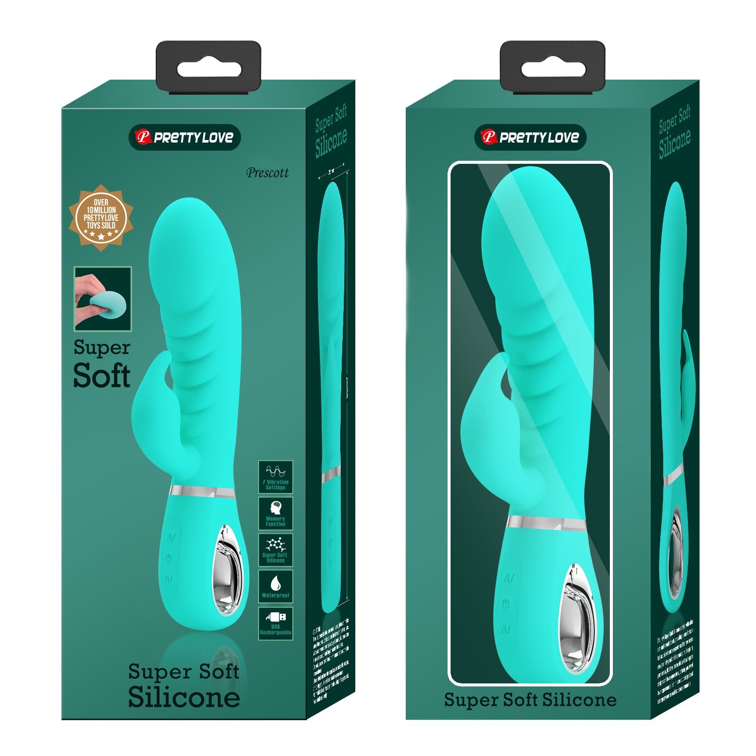 Vibratore Rabbit in 100% Silicone Medicale con Scanalature Extra Stimolanti