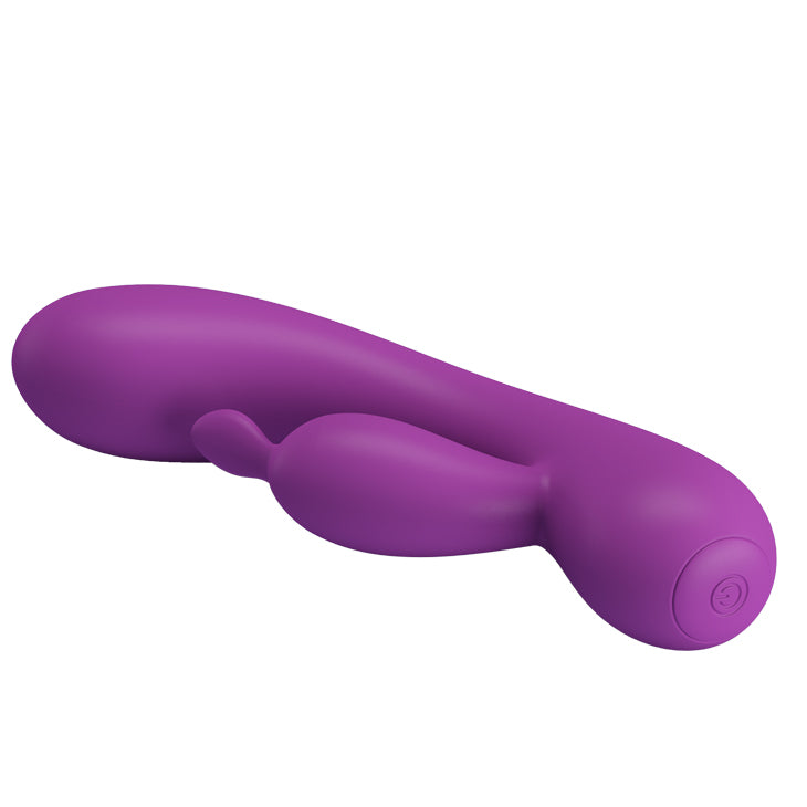 Vibratore Rabbit Extra Soft Silicone - 12 modalità di vibrazione, Ricaricabile, Viola