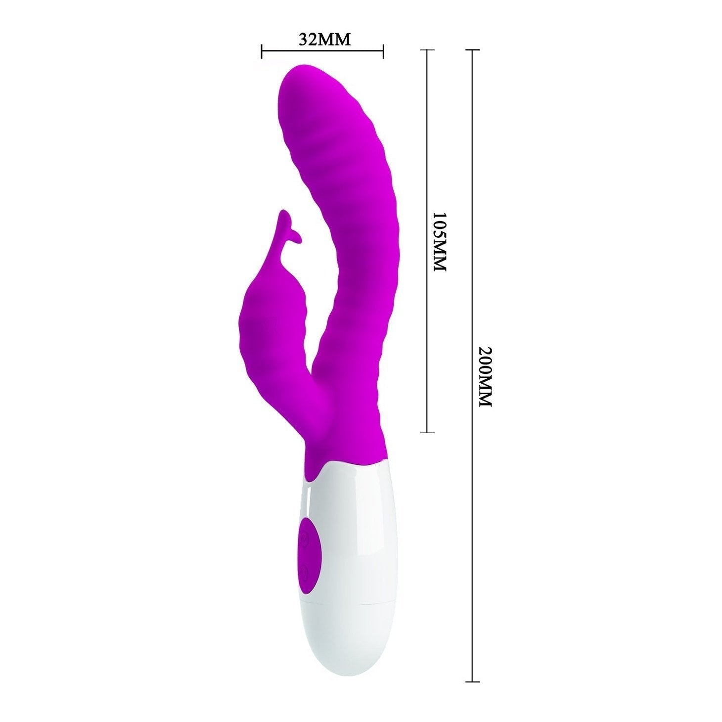 Hyman Vibratore Rabbit in Silicone con 30 modalità di vibrazione