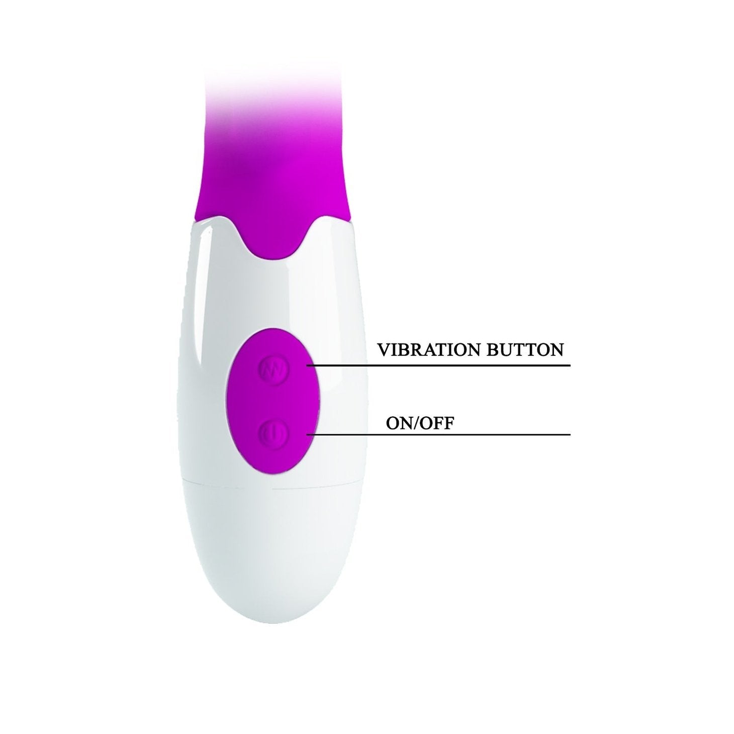 Vibratore Rabbit con Glande Scolpito e 30 diversi programmi di vibrazione - Silicone Medicale, Viola