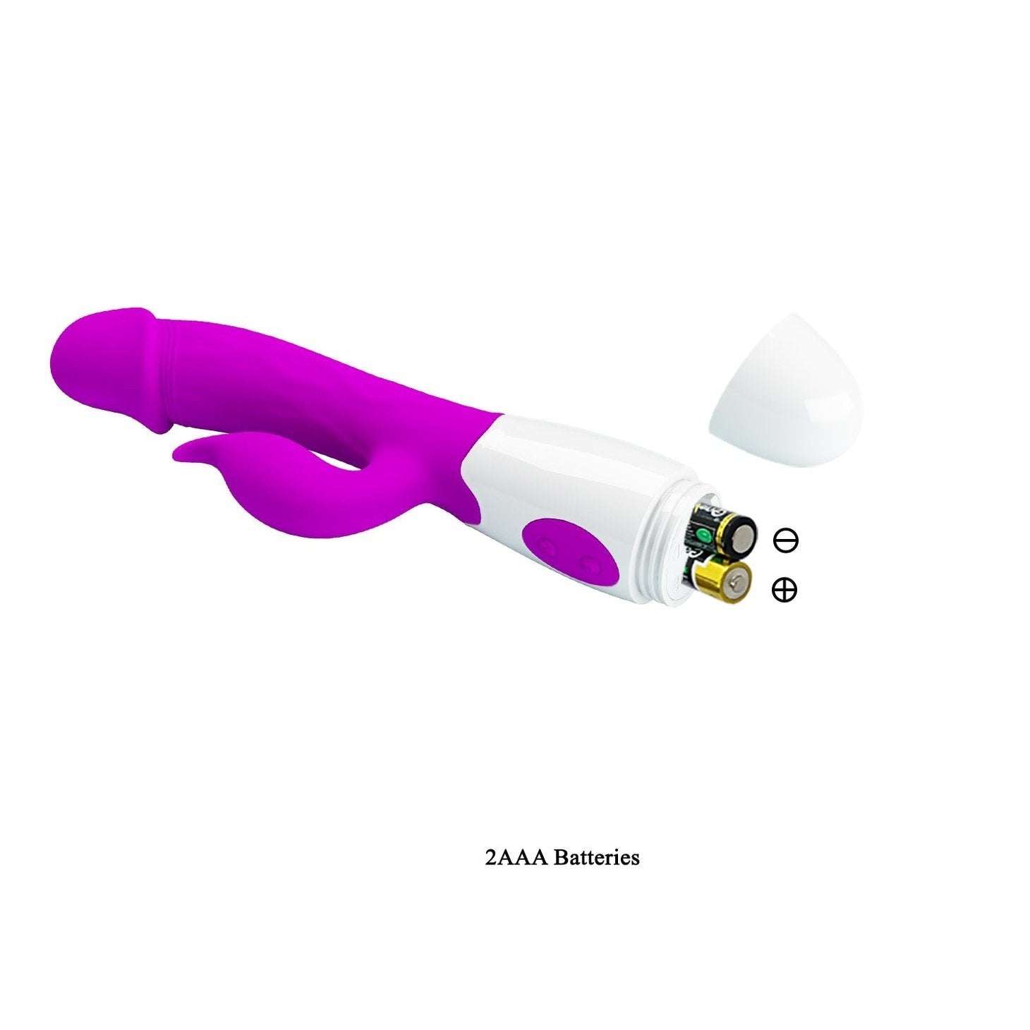 Vibratore Rabbit con Glande Scolpito e 30 diversi programmi di vibrazione - Silicone Medicale, Viola