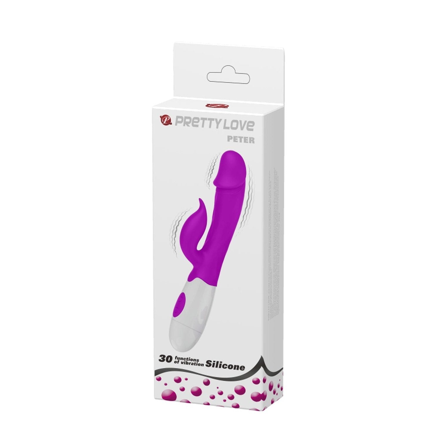 Vibratore Rabbit con Glande Scolpito e 30 diversi programmi di vibrazione - Silicone Medicale, Viola