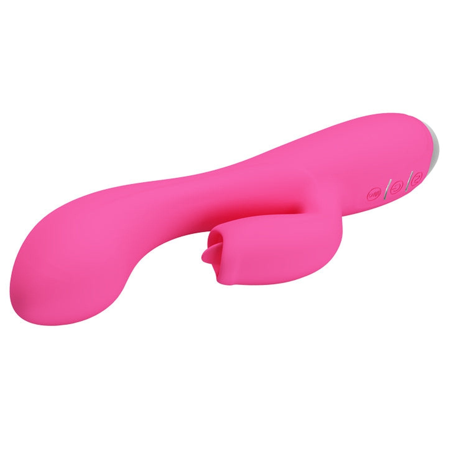 Vibratore Rabbit con lecca clitoride - 12 modalità di vibrazione e 3 di suzione - Silicone Medicale, Ricaricabile, Viola