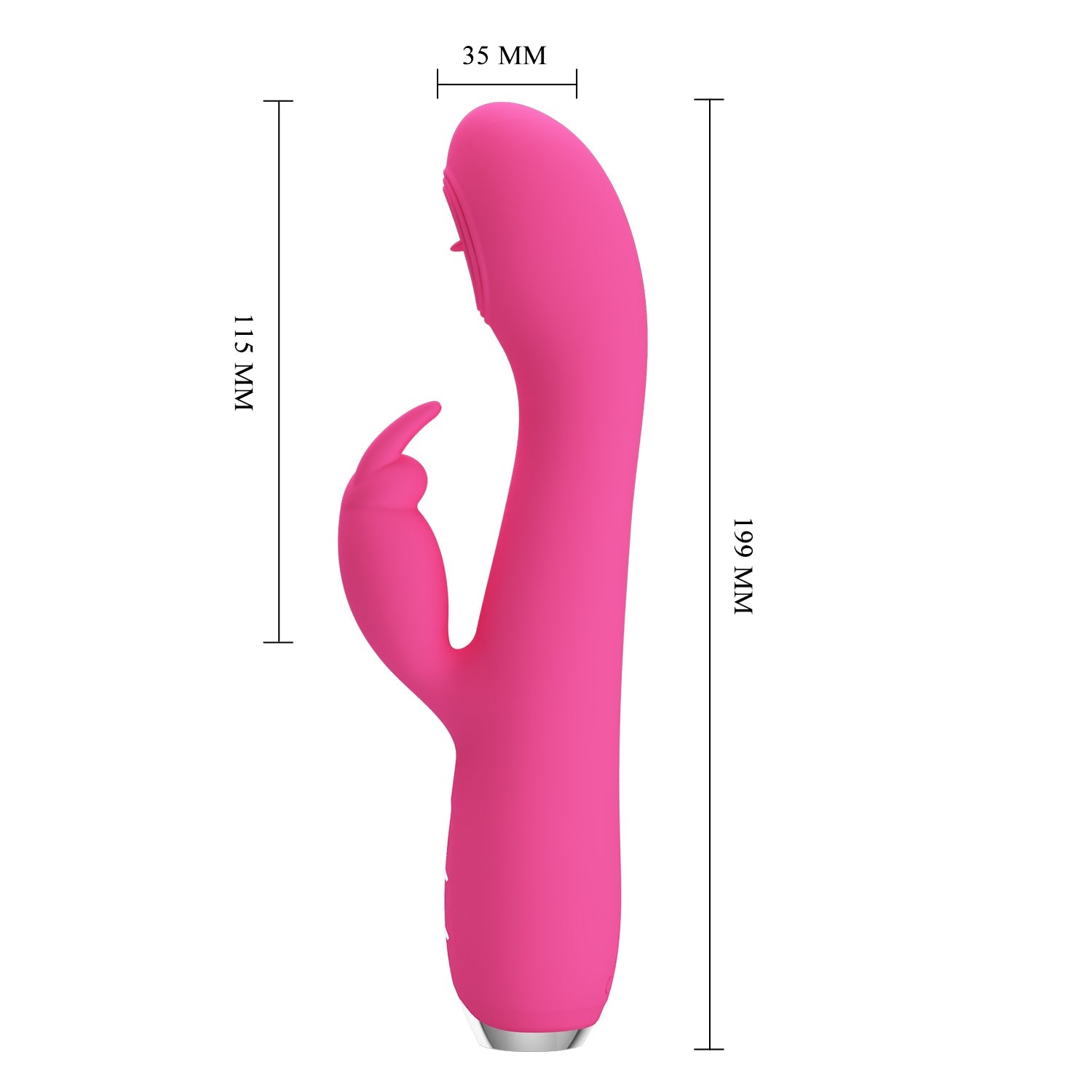 Rachel Vibratore Rabbit in silicone con Lingua vibrante all'interno - Ricaricabile