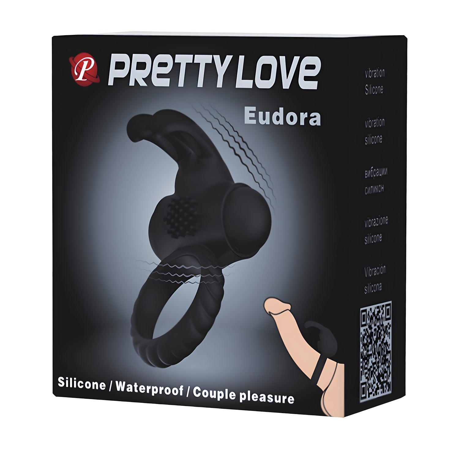 Eudora Anello Vibrante in Silicone Con Coniglietto Stimolatore Clitorideo