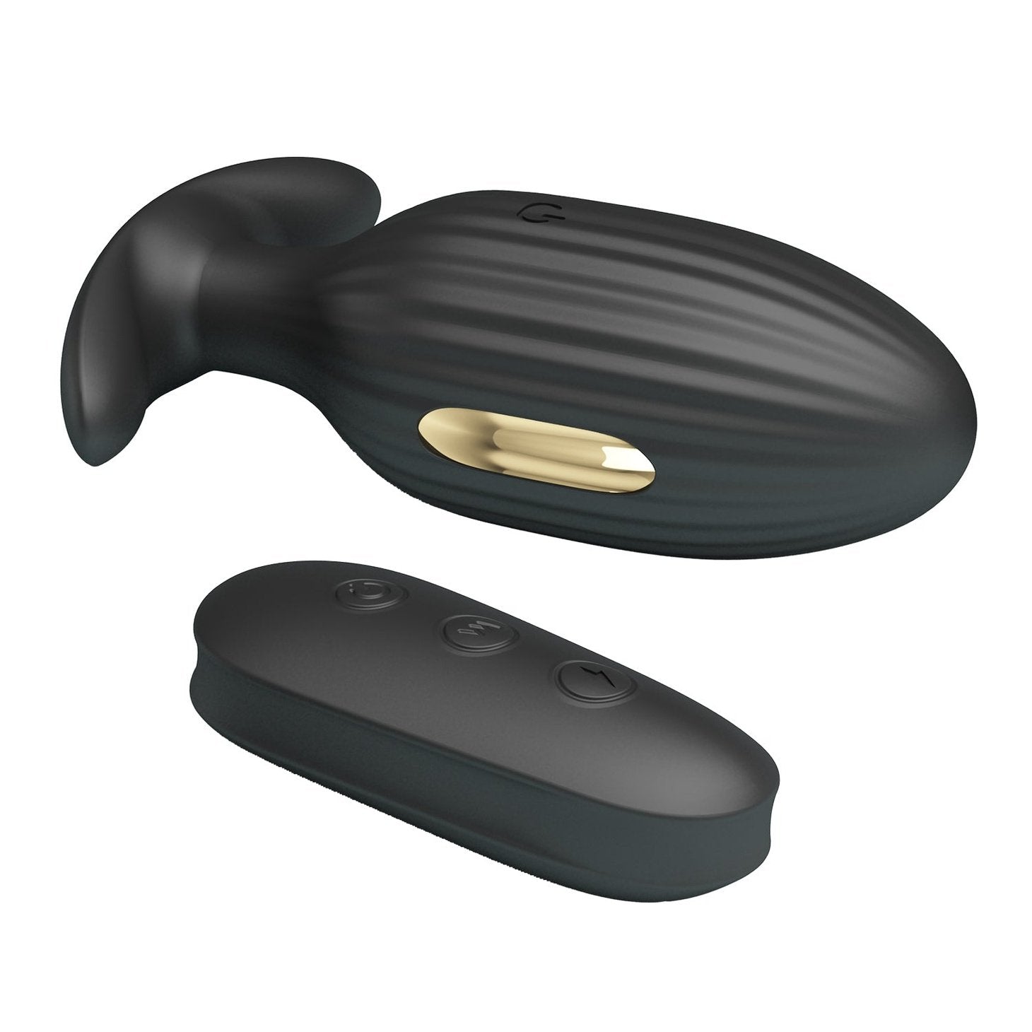 24K Plug Anale Wireless con Potente motore da 12 diverse modalità di vibrazione ed Elettroshock - Ricaricabile, Impermeabile, Ne