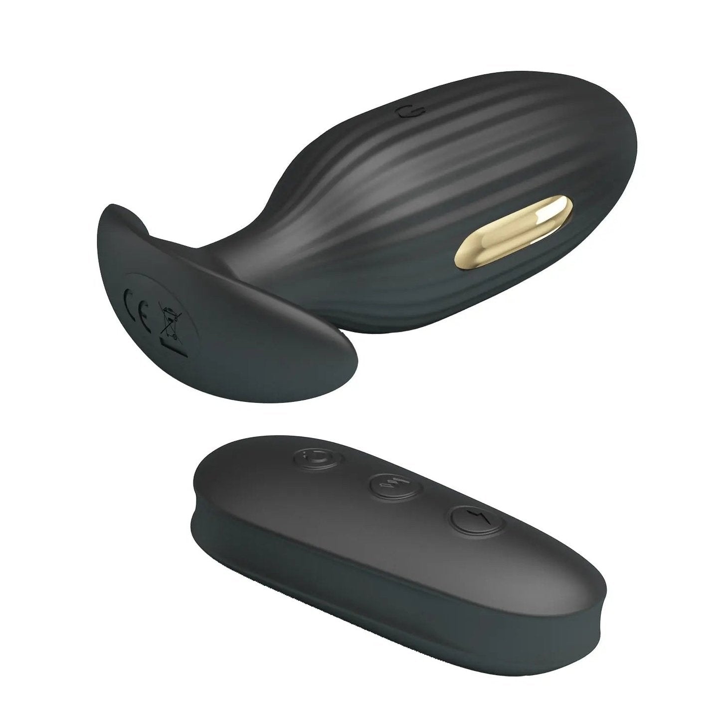 24K Plug Anale Wireless con Potente motore da 12 diverse modalità di vibrazione ed Elettroshock - Ricaricabile, Impermeabile, Ne