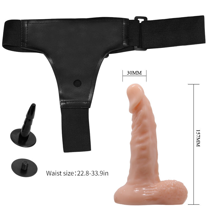 Strap-on realistico 15.7 cm Ø 3 cm con imbracatura imbottita e sistema Lock-In