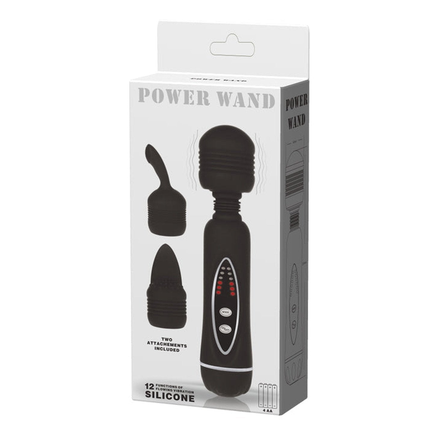 Power Wand con 3 testine intercambiabili - Nero