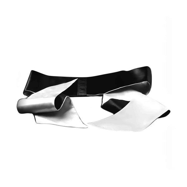 Benda a Fascia o Costrittivo Elegante - Double Face Nero/Argentato