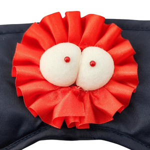 Benda da notte con coccarda di tettine ricamata - Nero