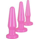 Best Butt Buddies Pink - Seti di 3 plug anali di graduale dimensione