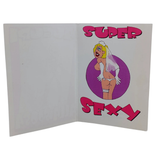 Biglietto scherzoso sposa super sexy con vignetta fumetto donna in mutandine