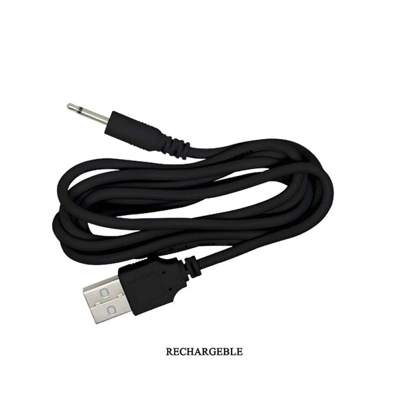 Cavo di ricarica USB nero per vibratore ricaricabile con connettore jack da 3,5 mm