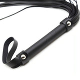 Flogger nero diagonale con frange sottili uniformi
