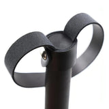Anello di presa in pelle vellutata flogger nero