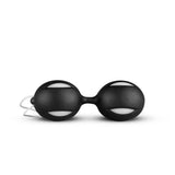 Sfere Kegel nere in silicone liscio con cordino bianco per esercizi vaginali