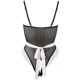 Body Cameriera Sexy con accessori e apertura inguinale