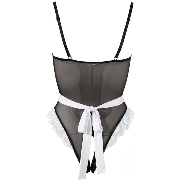 Body Cameriera Sexy con accessori e apertura inguinale