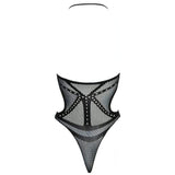 Body a Rete con Collo Halter e Cut-Out Laterali