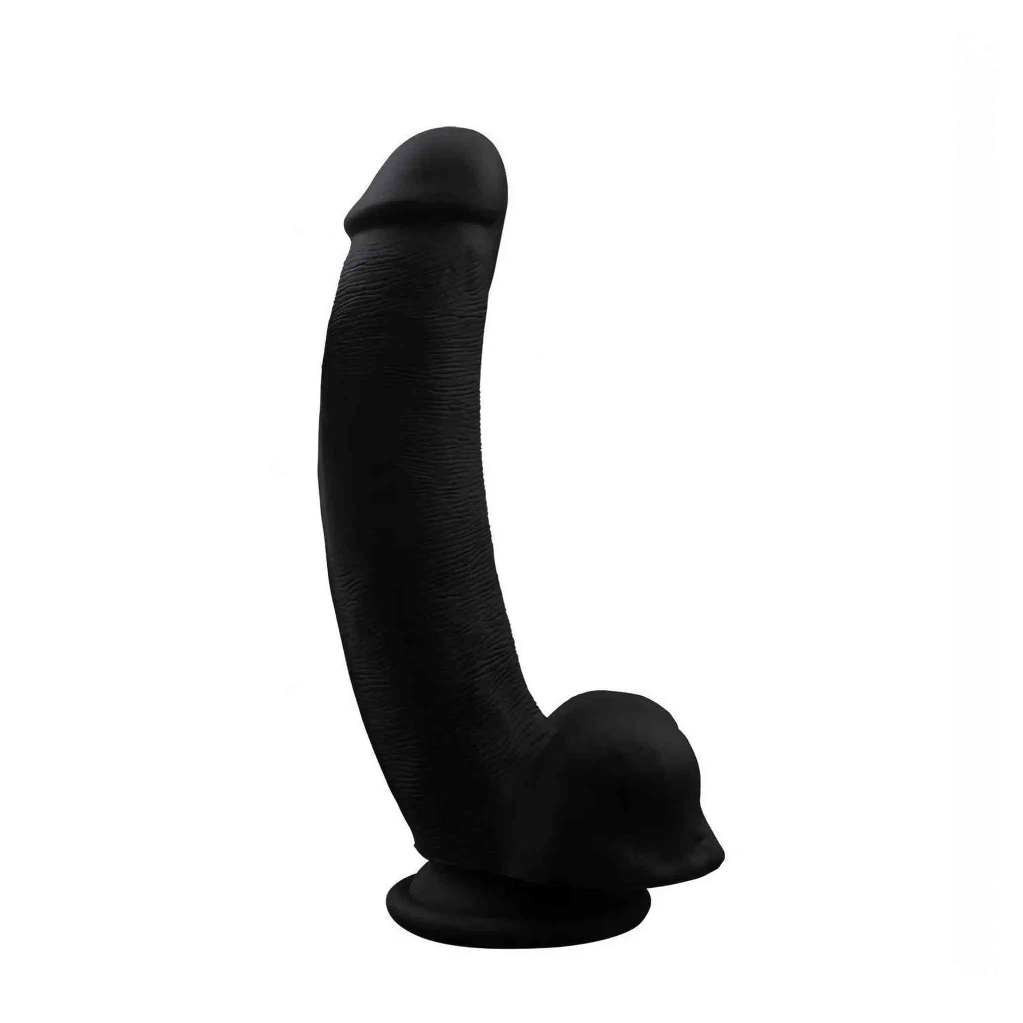 Boss Dildo Fallo Realistico con Testicoli & Ventosa 8″ – Nero