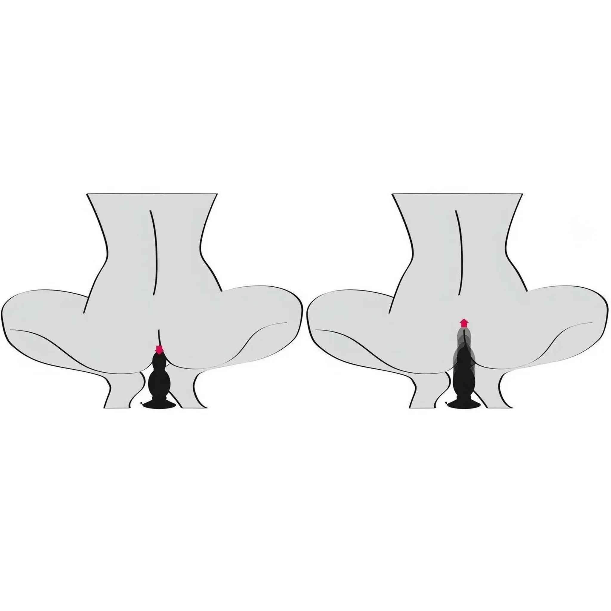 Bouncing Plug Anale Nero Rimbalzante