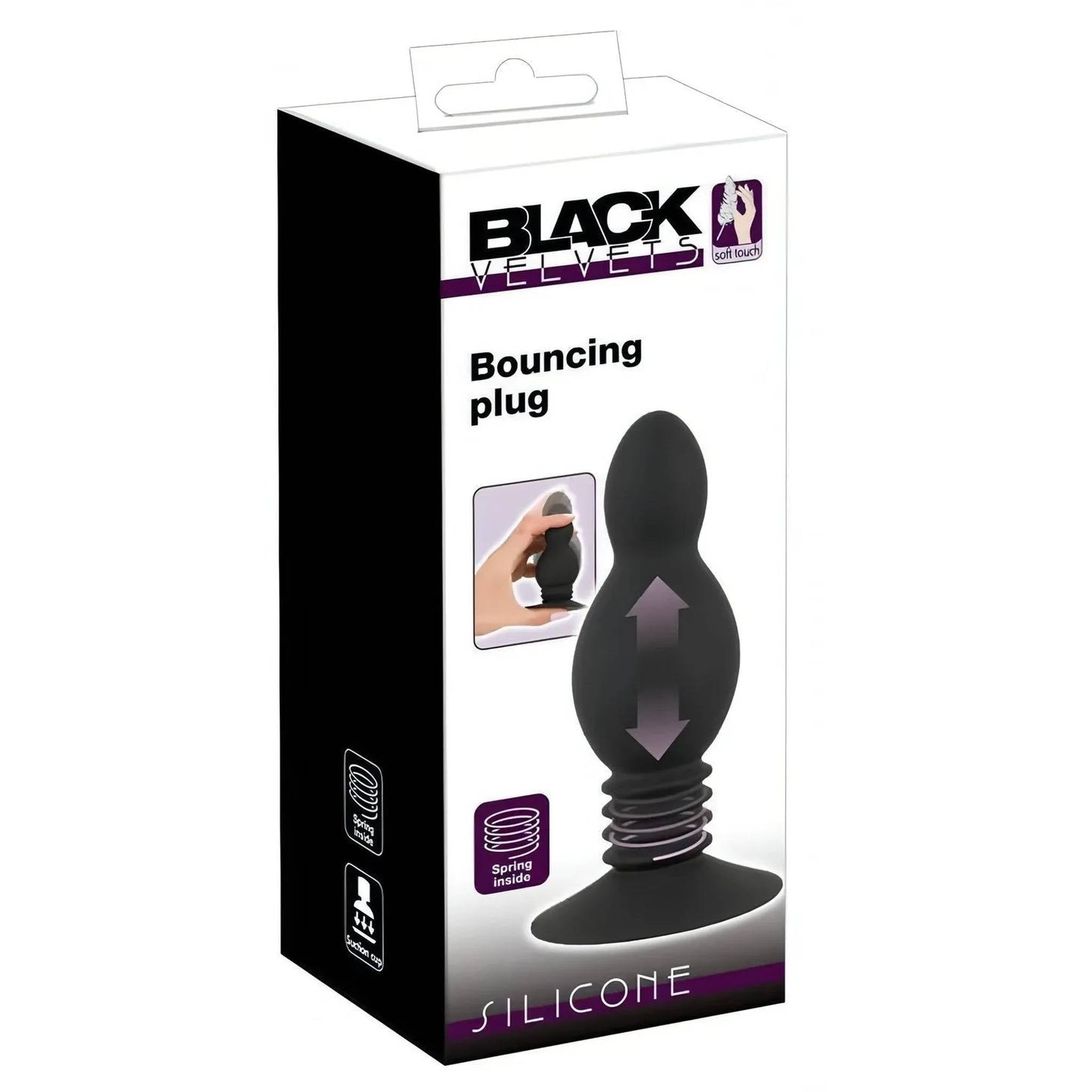 Bouncing Plug Anale Nero Rimbalzante