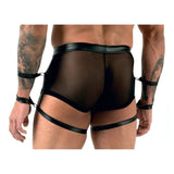 Boxer Sexy Uomo con Stringhe e Polsiere