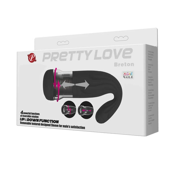 Confezione prodotto Pretty Love Breton masturbatore multifunzione con funzioni rotazione e spinta
