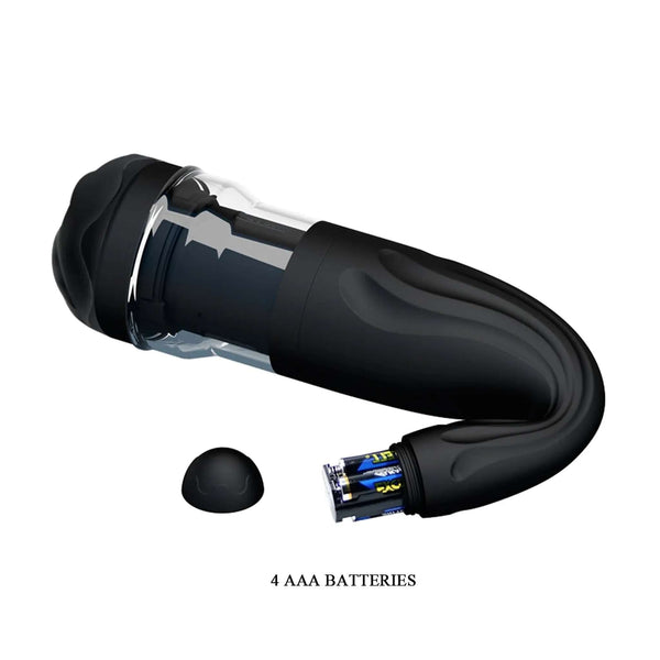 Comparto batterie AAA per masturbatore Breton con copertura nera rimovibile