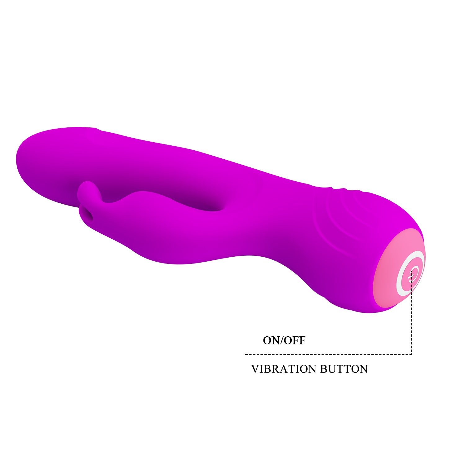 Broderick Vibratore Rabbit in Silicone con 12 diverse modalità di vibrazione