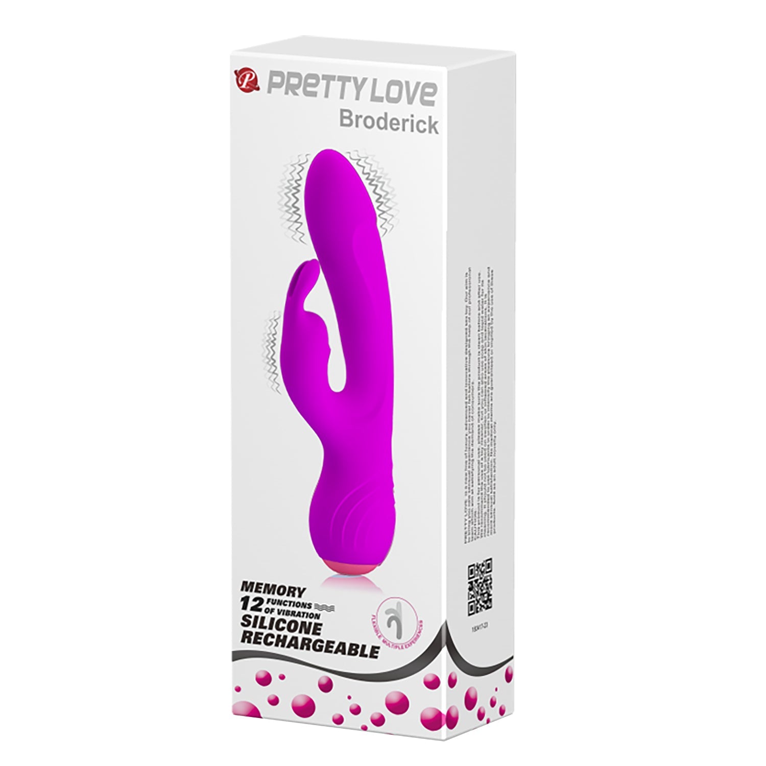 Broderick Vibratore Rabbit in Silicone con 12 diverse modalità di vibrazione