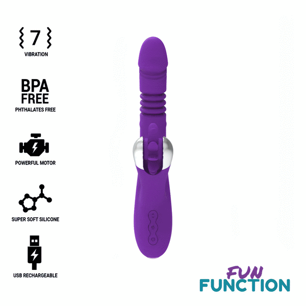 Bunny Funny Up & Down - Vibratore con funzione sali e scendi e con stimolatore clitorideo sesso orale