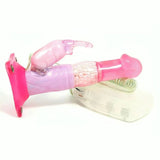 Base quadrata rosa Bunny Jumper con viti metalliche e telecomando collegato