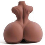 Scultura busto inferiore uomo pelle chiara vista posteriore completa colonna vertebrale e glutei