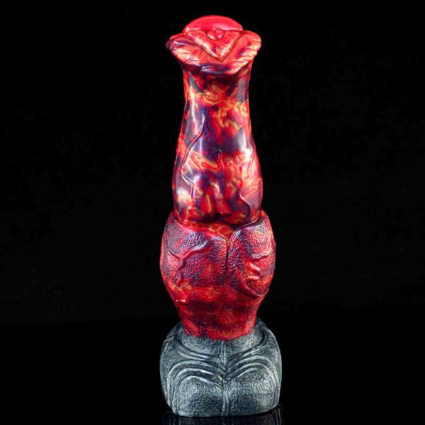 Dildo Caesar silicone effetto fuoco testa a fiore texture muscolare